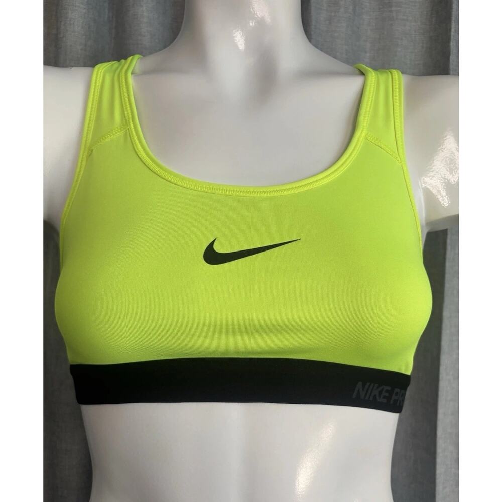 Nike Sports Bra Womens Size Small Neon Yellow